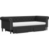 Válenda s přistýlkou a zásuvkami 90 x 200 cm umělá kůže [3197735] (Barva Černá)