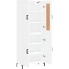 Skříň highboard 69,5 x 34 x 180 cm kompozitní dřevo [3199555] (Barva Bílá s vysokým leskem)