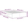 Rám postele bez matrace 140x200 cm kompozitní dřevo [3203864] (Barva Šedá sonoma)