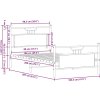 Rám postele bez matrace 90 x 200 cm kompozitní dřevo [4106754] (Barva Kouřový dub)