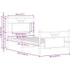 Rám postele bez matrace 90 x 200 cm kompozitní dřevo [4106754] (Barva Kouřový dub)