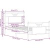 Rám postele bez matrace 90 x 200 cm kompozitní dřevo [4106754] (Barva Kouřový dub)
