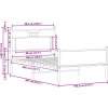 Rám postele bez matrace 100x200 cm kompozitní dřevo [4106975] (Barva dub sonoma)
