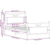 Rám postele bez matrace 107x203 cm kompozitní dřevo [4106806] (Barva dub sonoma)