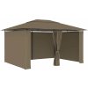 Zahradní altán se závěsy 4 x 3 m [312232] (Barva Taupe)