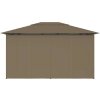 Zahradní altán se závěsy 4 x 3 m [312232] (Barva Taupe)