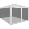 Party stan se 4 bočními stěnami ze síťoviny 4 x 3 m [45109] (Barva Bílá)