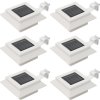 Zahradní solární lampy 6 ks LED čtvercové 12 cm [44469] (Barva Bílá)