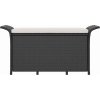 Zahradní lavice s poduškou 116 x 46 x 57 cm polyratan [363417] (Barva Černá)