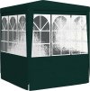 Profesionální party stan s bočnicemi 2,5 x 2,5 m 90 g/m² [48534] (Barva Zelená)