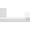 4dílná obývací stěna s LED kompozitní dřevo [3216661] (Barva Bílá)