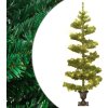 Spirálový vánoční stromek s LED a květináčem 120 cm PVC [344652] (Barva Bílá)