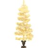 Spirálový vánoční stromek s LED a květináčem 120 cm PVC [344652] (Barva Bílá)