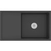 Ručně vyrobený kuchyňský dřez nerezová ocel [51521] (Barva Černá)