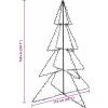 Vánoční stromek kužel 240 LED diod dovnitř i ven 115 x 150 cm [51006] (Barva Teplá bílá)