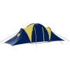 Kempingový stan pro 9 osob [90413] (Barva Modrá a žlutá)