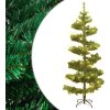 Spirálový vánoční stromek s LED a stojanem 150 cm PVC [344650] (Barva Zelená)