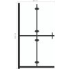 Skládací sprchová zástěna mléčné ESG sklo 80 x 190 cm [151181] (Barva černý rám/čiré sklo)