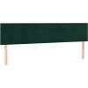 Box spring postel s matrací a LED 120 x 190 cm samet [3270320] (Barva Tmavě zelená)