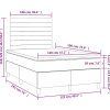Box spring postel s matrací a LED 120 x 190 cm samet [3270320] (Barva Tmavě zelená)