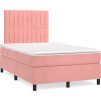 Box spring postel s matrací 120x190 cm samet [3270012] (Barva Růžová)