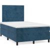 Box spring postel s matrací 120x190 cm samet [3270005] (Barva Tmavě moddrá)
