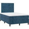 Box spring postel s matrací 120x190 cm samet [3270005] (Barva Tmavě moddrá)