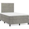 Box spring postel s matrací 120x190 cm samet [3270005] (Barva Tmavě moddrá)