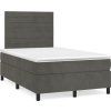 Box spring postel s matrací 120x190 cm samet [3270005] (Barva Tmavě moddrá)