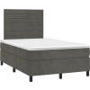 Box spring postel s matrací 120x190 cm samet [3270005] (Barva Tmavě moddrá)