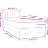Box spring postel s matrací 80x210 cm samet [3316378] (Barva Tmavě šedá)