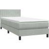 Box spring postel s matrací 80x210 cm samet [3316378] (Barva Tmavě šedá)