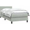 Box spring postel s matrací 80x210 cm samet [3316378] (Barva Tmavě šedá)