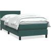 Box spring postel s matrací 80x210 cm samet [3316378] (Barva Tmavě šedá)