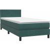 Box spring postel s matrací 80x210 cm samet [3316378] (Barva Tmavě šedá)