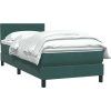 Box spring postel s matrací 80x210 cm samet [3316378] (Barva Tmavě šedá)