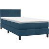 Box spring postel s matrací 80x210 cm samet [3316378] (Barva Tmavě šedá)