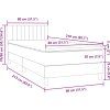 Box spring postel s matrací 80x210 cm samet [3316378] (Barva Tmavě šedá)