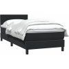 Box spring postel s matrací 80x210 cm samet [3316378] (Barva Tmavě šedá)