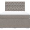 Box spring postel s matrací 140x190 cm textil [3293970] (Barva Světle šedá)