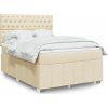 Box spring postel s matrací 140x190 cm textil [3293970] (Barva Světle šedá)