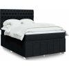 Box spring postel s matrací 140x190 cm textil [3293970] (Barva Světle šedá)