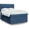 Box spring postel s matrací 140x190 cm textil [3293970] (Barva Světle šedá)