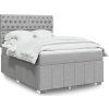 Box spring postel s matrací 140x190 cm textil [3293970] (Barva Světle šedá)