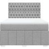 Box spring postel s matrací 140x190 cm textil [3293970] (Barva Světle šedá)