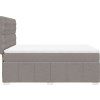 Box spring postel s matrací 140x190 cm textil [3291674] (Barva Taupe)