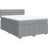 Box spring postel s matrací 140x190 cm textil [3287070] (Barva Světle šedá)