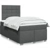 Box spring postel s matrací 120x190 cm textil [3292732] (Barva Krémová)