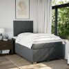 Box spring postel s matrací 120x190 cm textil [3292732] (Barva Krémová)