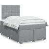 Box spring postel s matrací 120x190 cm textil [3292732] (Barva Krémová)